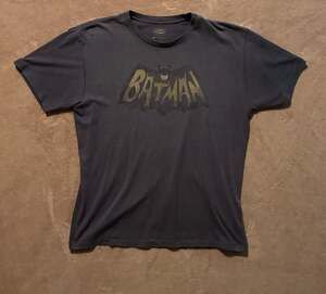 Vintage Batman DC Comics Logo Graphic T-Shirt Gray Size L